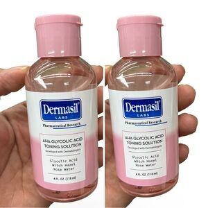 Dermasil Pink AHA Glycolic Acid Toning Solution set